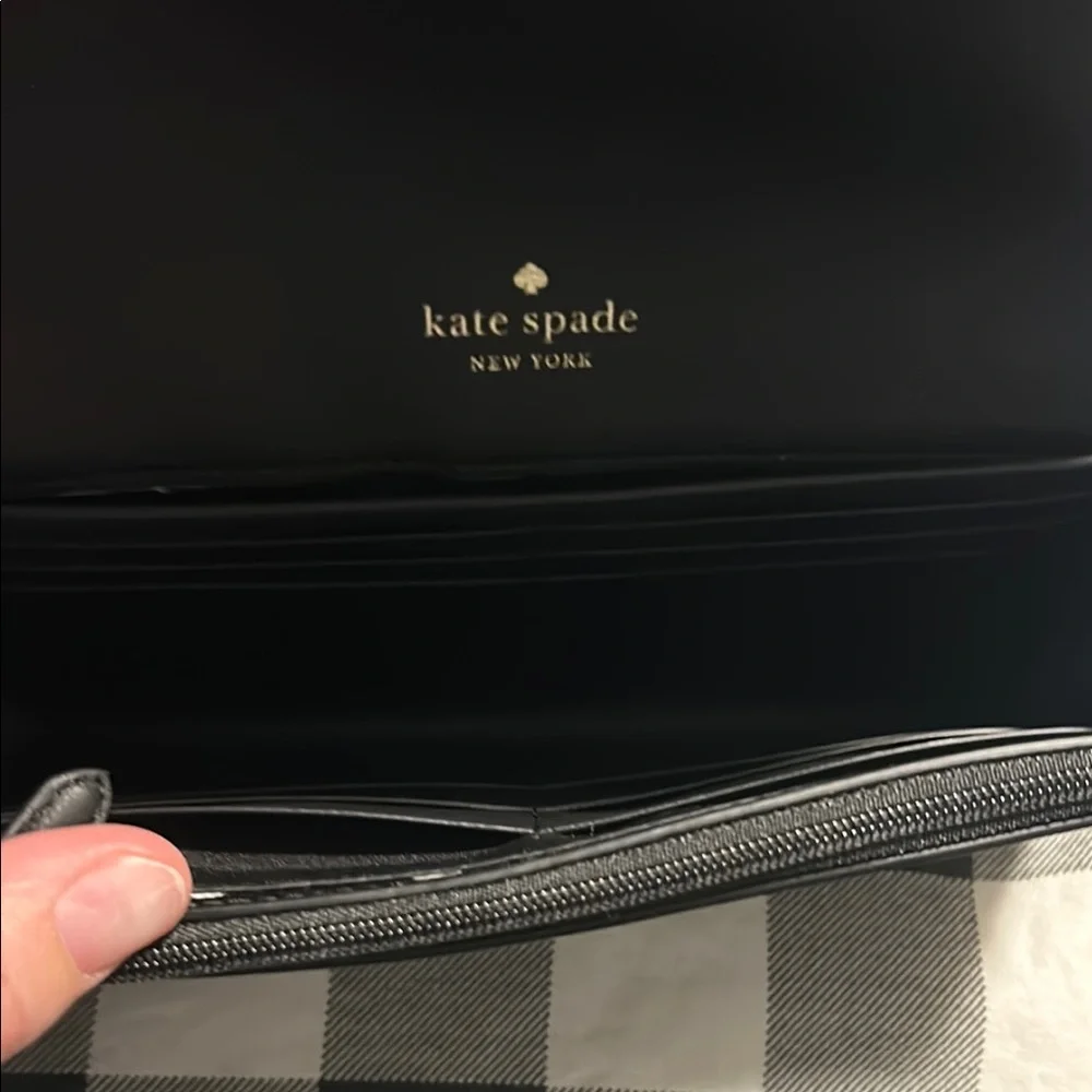 kate spade Black & White Polka Dot Wristlet Clutch
